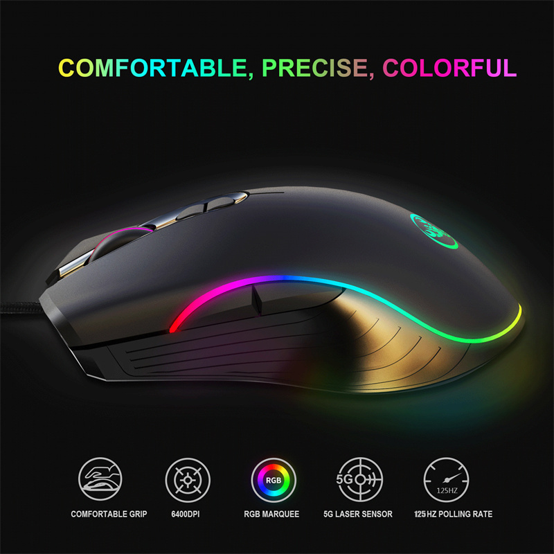 HXSJ-A867-RGB-Verkabelte-Gaming-Maus-1000160032006400DPI-7-Tasten-Ergonomische-Gamer-Maus-fuumlr-Des-2000318-3